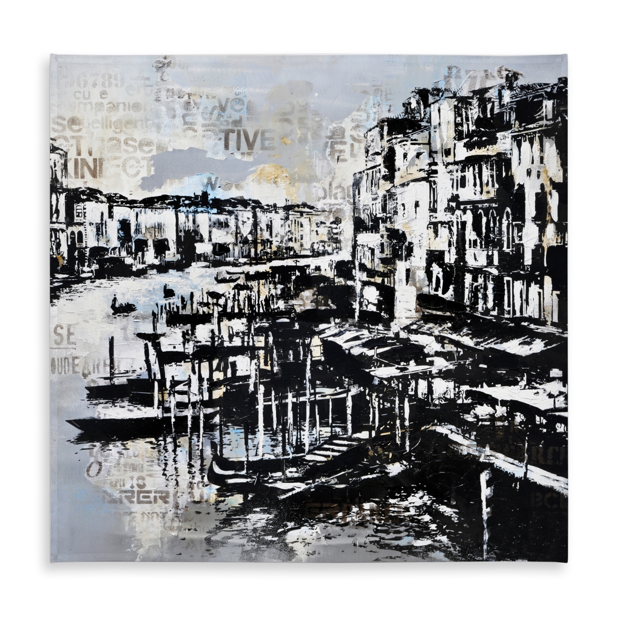 Picture of Begin Home Decor C1TC5858O8QYCM 58 x 58 in. Abstract Venise Port - Office Blue Tablecloth for Indoor Outdoor