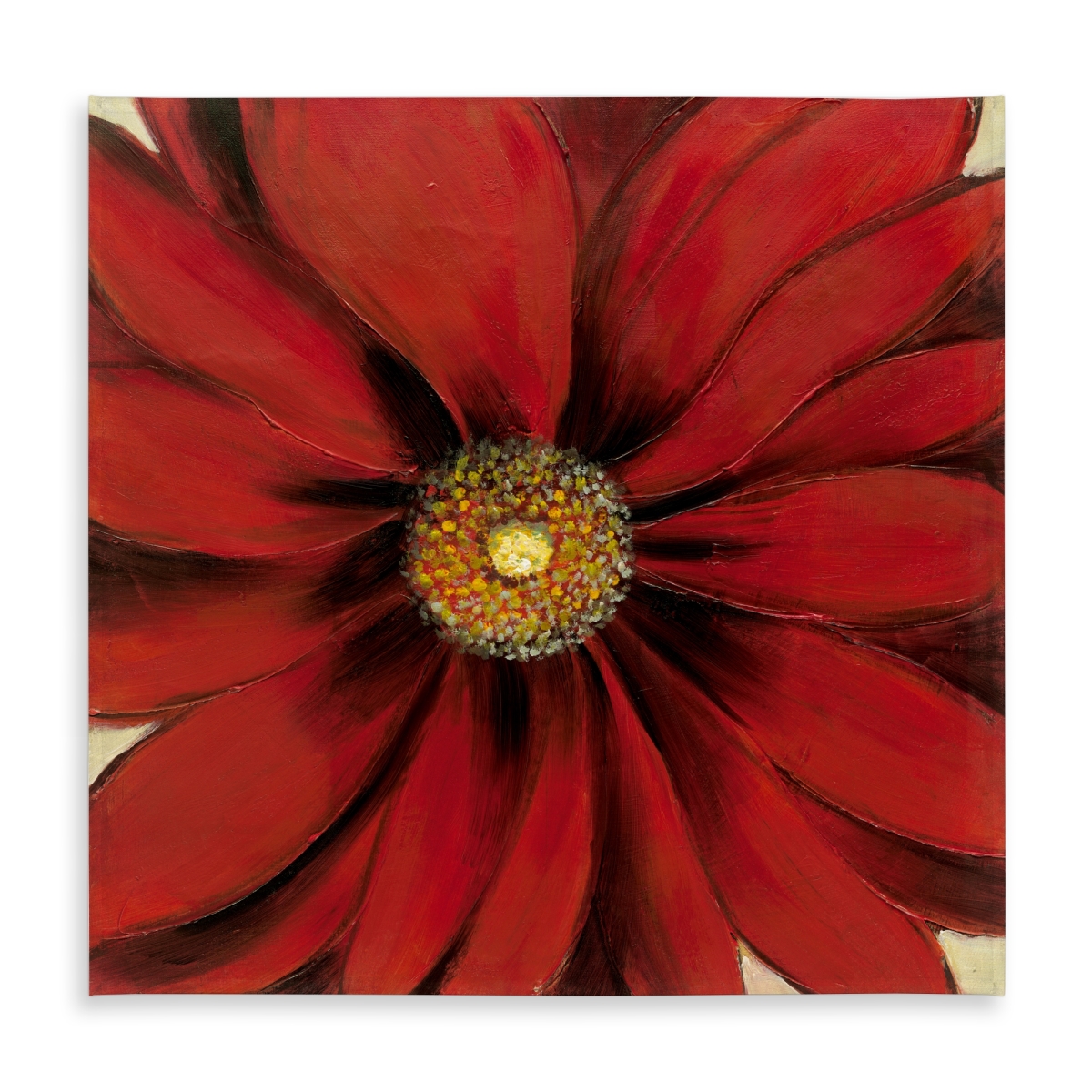 Picture of Begin Home Decor C1TC5858WVINIZ 58 x 58 in. Red Daisy Tablecloth - Office Floral Indoor Outdoor Decor
