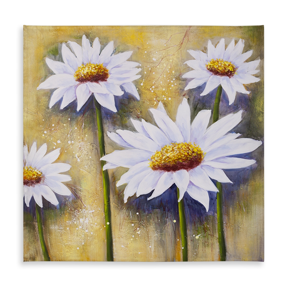 Picture of Begin Home Decor C1TC58583Y3HFU 58 x 58 in. Daisies At Sun - Romantic Floral Tablecloth for Home Decor