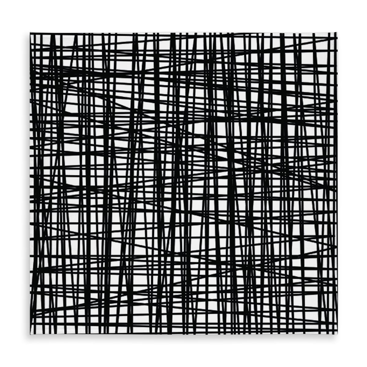 Picture of Begin Home Decor C1TC58584TBZFR 58 x 58 in. Abstract Small Stripes Tablecloth - Black & White Home Decor