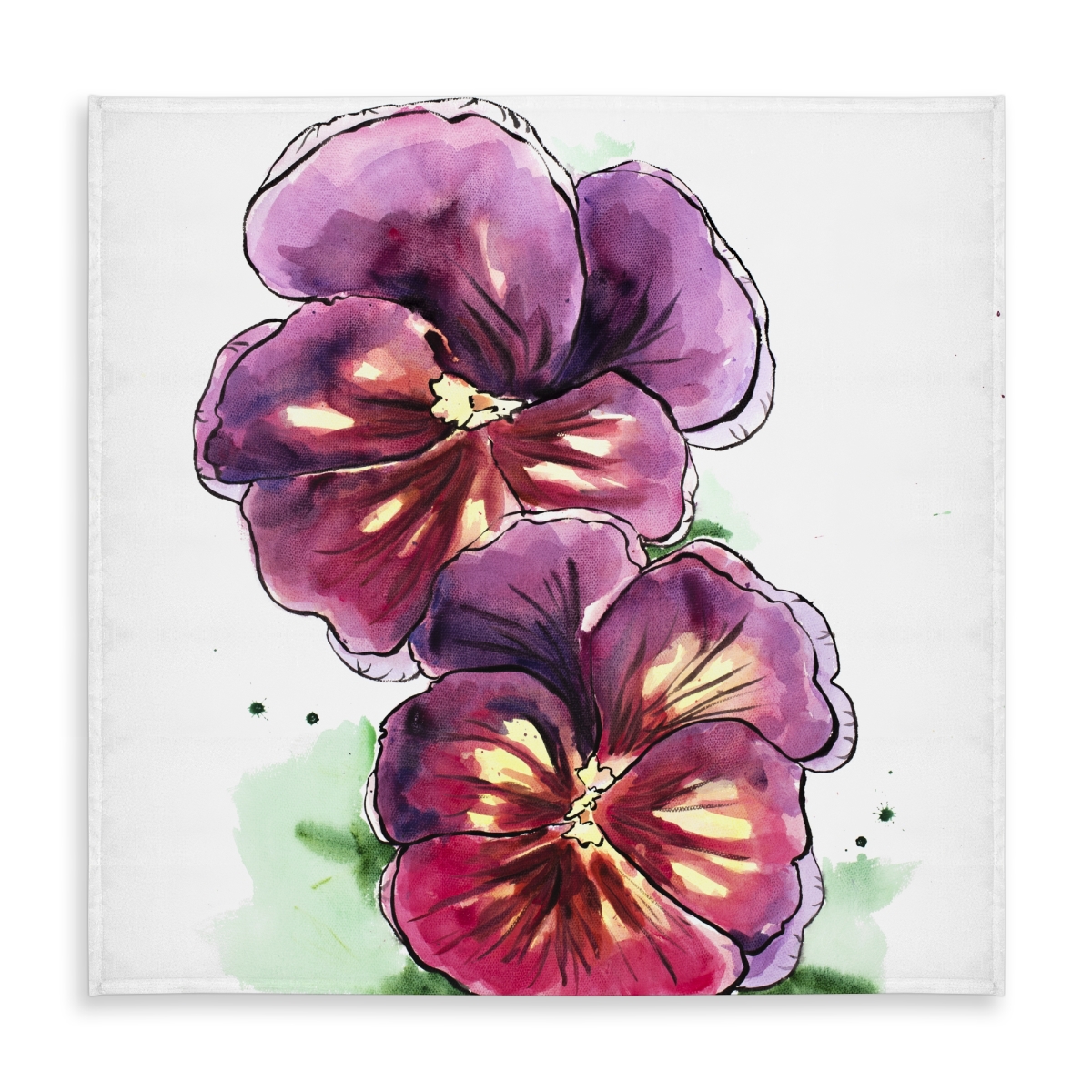 Picture of Begin Home Decor C1TC5858C24I98 58 x 58 in. Two Blossoming Orchid Tablecloth - Wavy Petals Home Decor