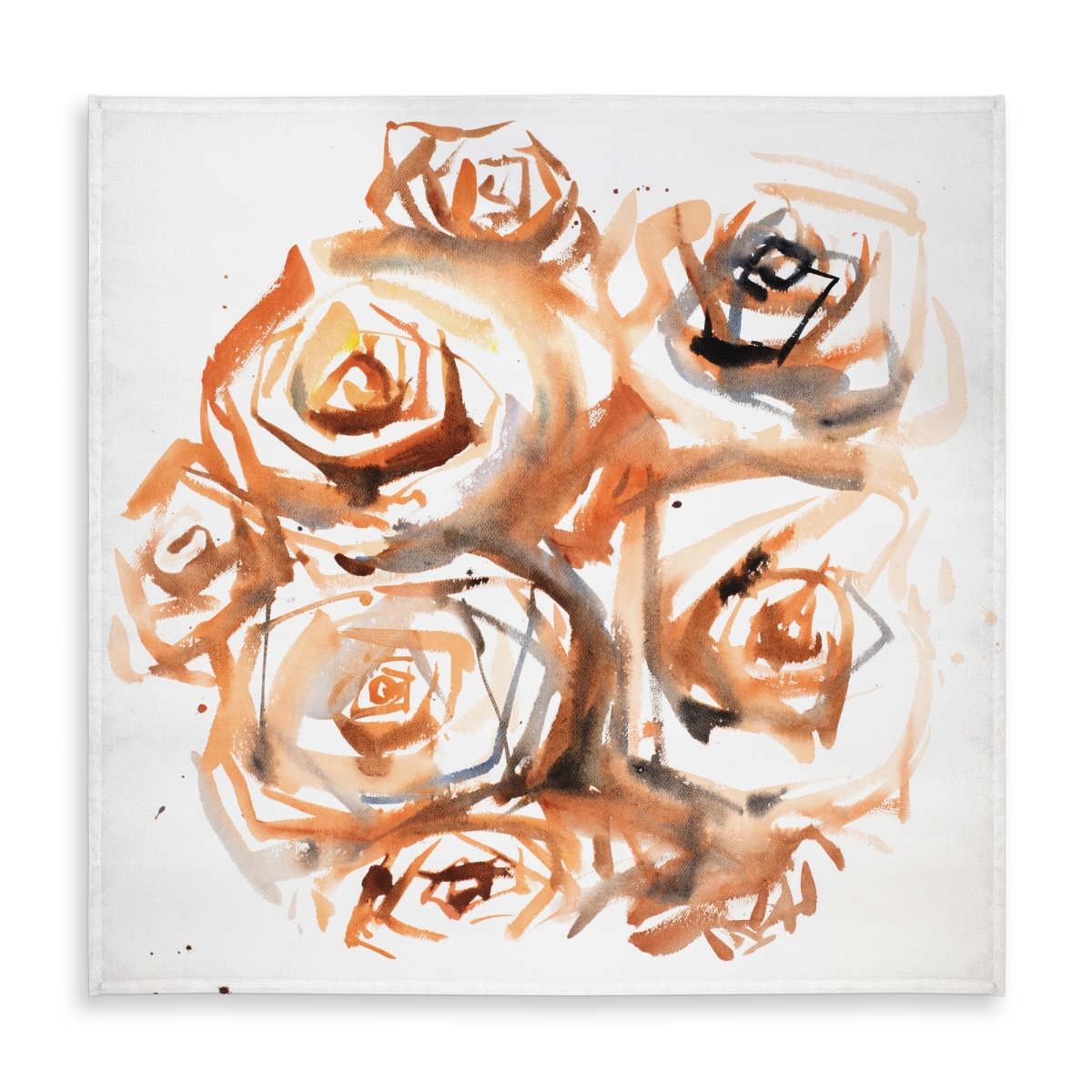 Picture of Begin Home Decor C1TC58582JL4OU 58 x 58 in. Sepia Style Abstract Roses Bundle - Tablecloth for Home Decor