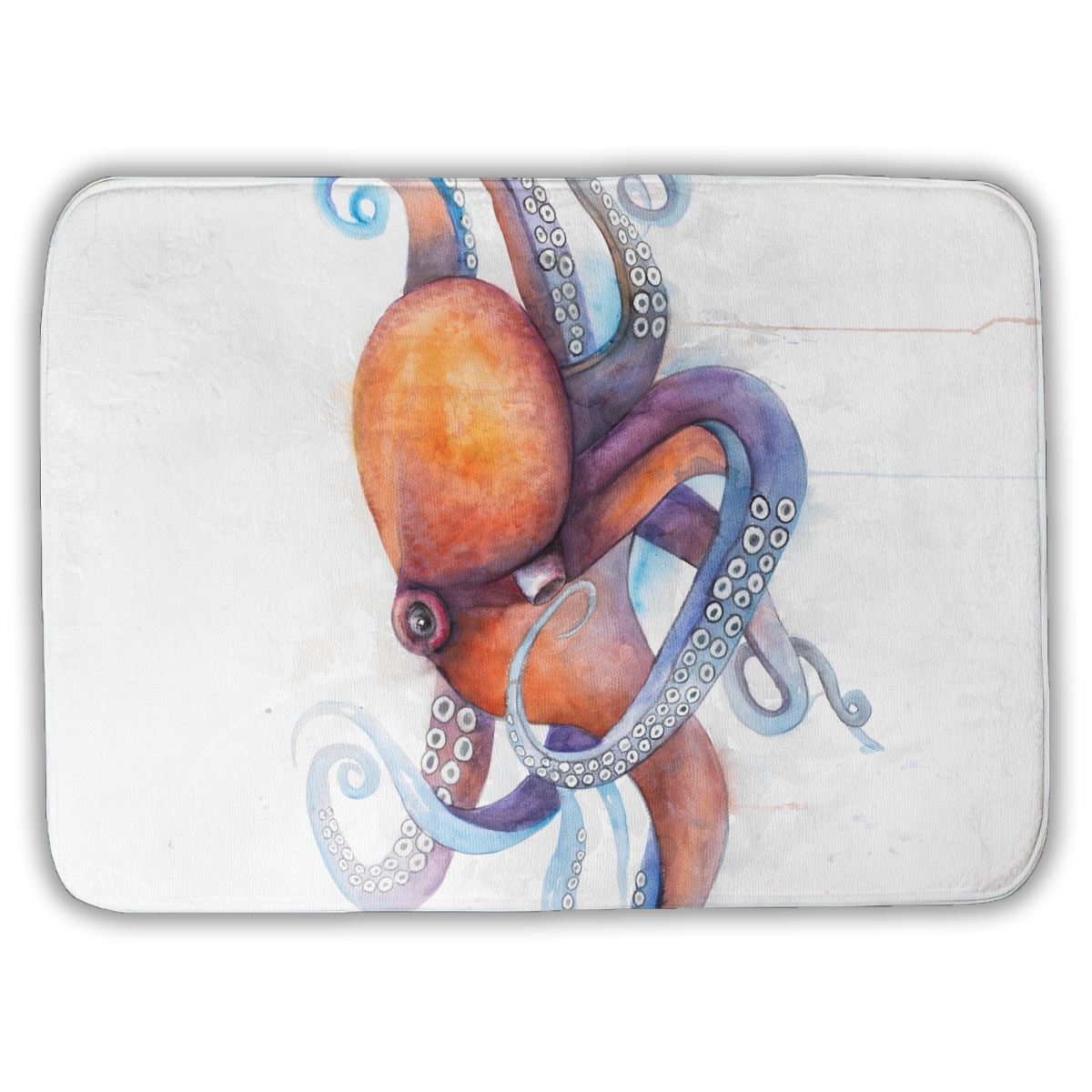 C1BM17248P68H8 17 x 24 in. Colorful Octopus Profile Bath Mat - Animals Illustrative Decor