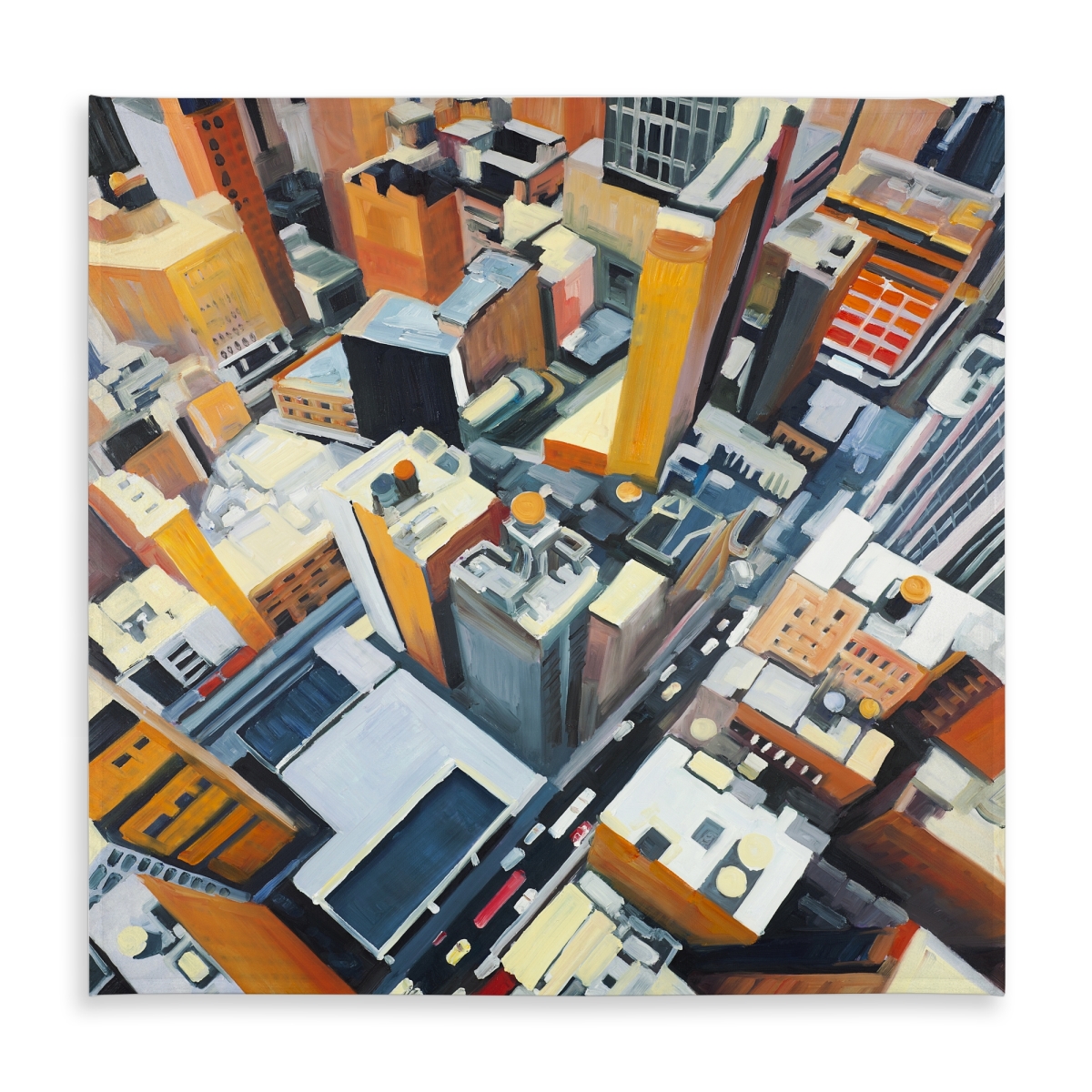 Picture of Begin Home Decor C1TC5858PFSUAG 58 x 58 in. Orange Industrial Tablecloth -   York Buildings Design