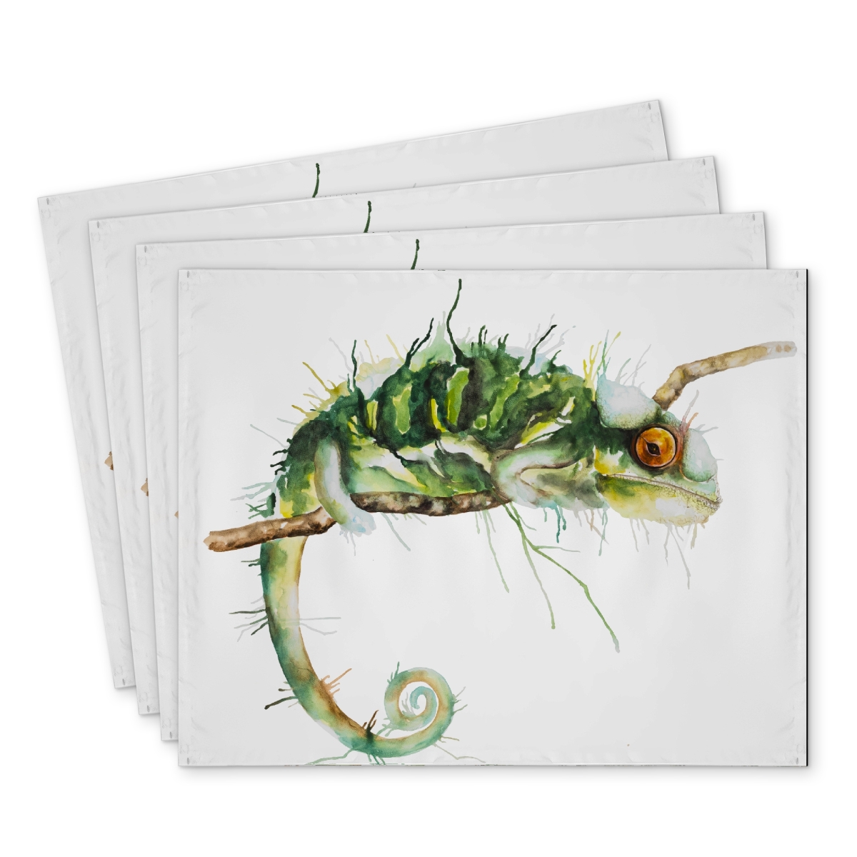 Picture of Begin Home Decor C4PP14181495QY 14 x 18 in. Chameleon on the Lookout - Polyester Placemat for Home Decor - Set of 4