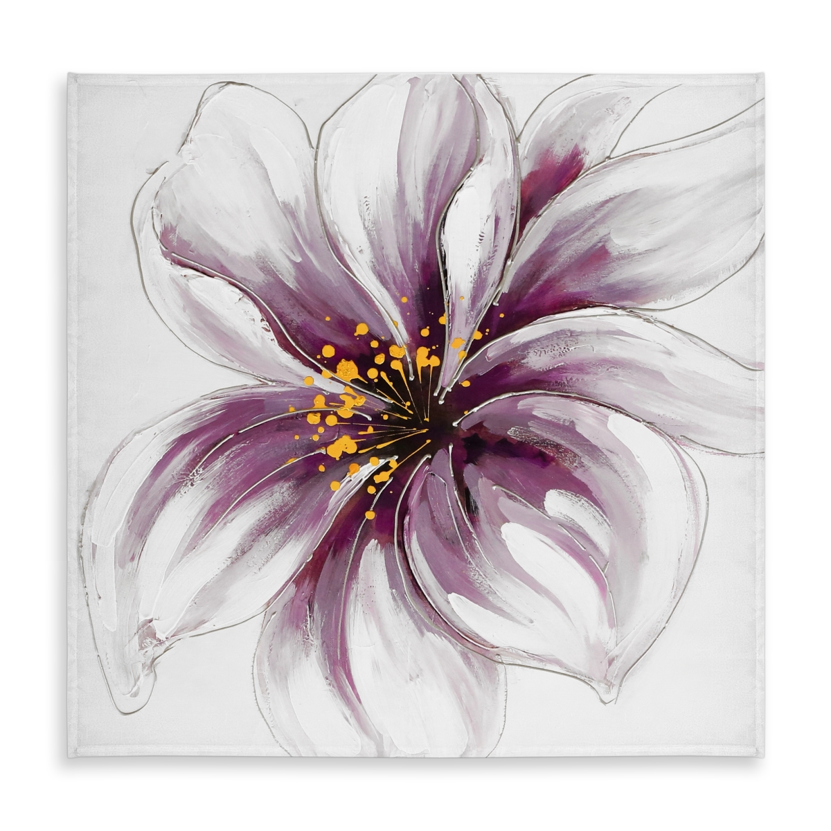 Picture of Begin Home Decor C1TC58584RC7FE 58 x 58 in. Purple Orchid Botanical Tablecloth - Indoor Outdoor Decor