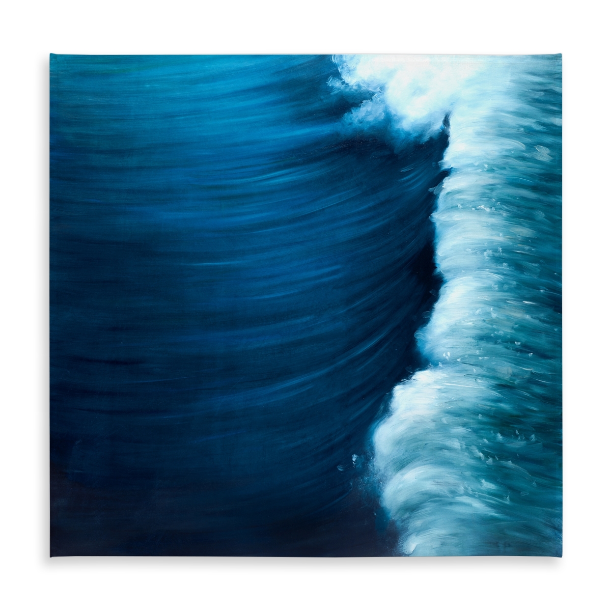 Picture of Begin Home Decor C1TC5858RS8PQE 58 x 58 in. Wave Coastal Marine Tablecloth for Indoor Outdoor Decor