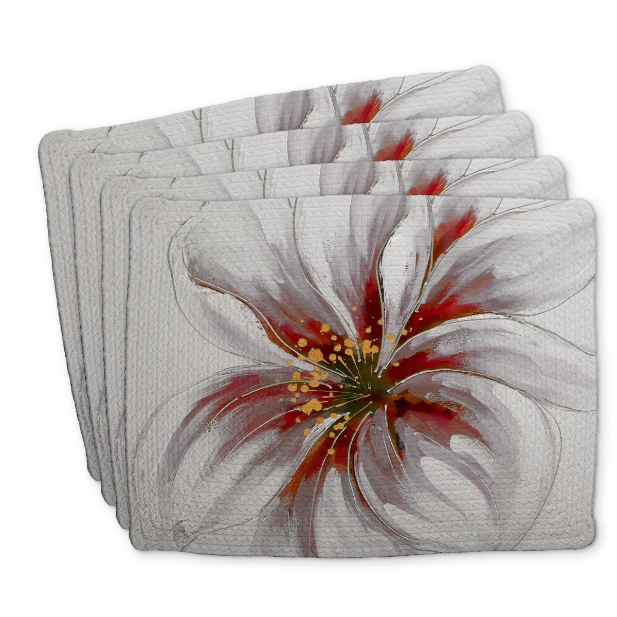 Picture of Begin Home Decor C4BP1418HYB6WV 14 x 18 in. Resplendent Pink Orchid Braided Polyester Placemat - Home Decor - Set of 4
