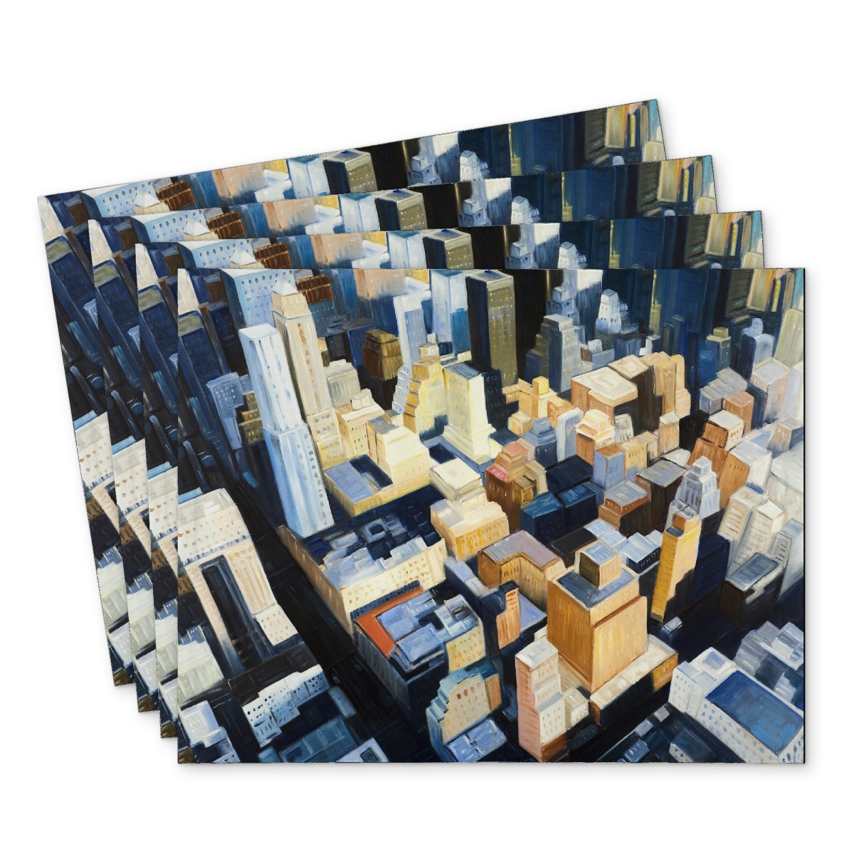 Picture of Begin Home Decor C4PP141814R5M7 14 x 18 in. Manhattan View Empire State Building Polyester Placemat - Home Decor - Set of 4