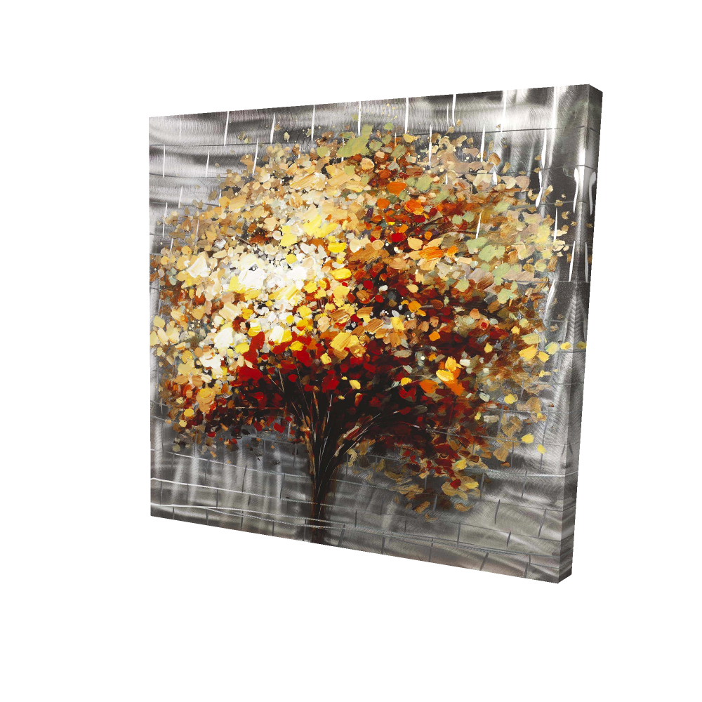 2080-0808-LA13 8 x 8 in. Brown Trees Canvas - Abstract Tree By Fall Art for Home Decor