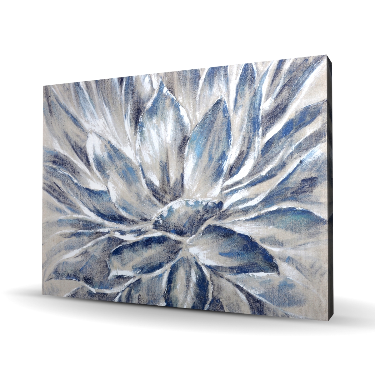 C1RC3648UWPC7Z 36 x 48 in. Blue & Gray Flower Canvas - Floral Home Decor Art
