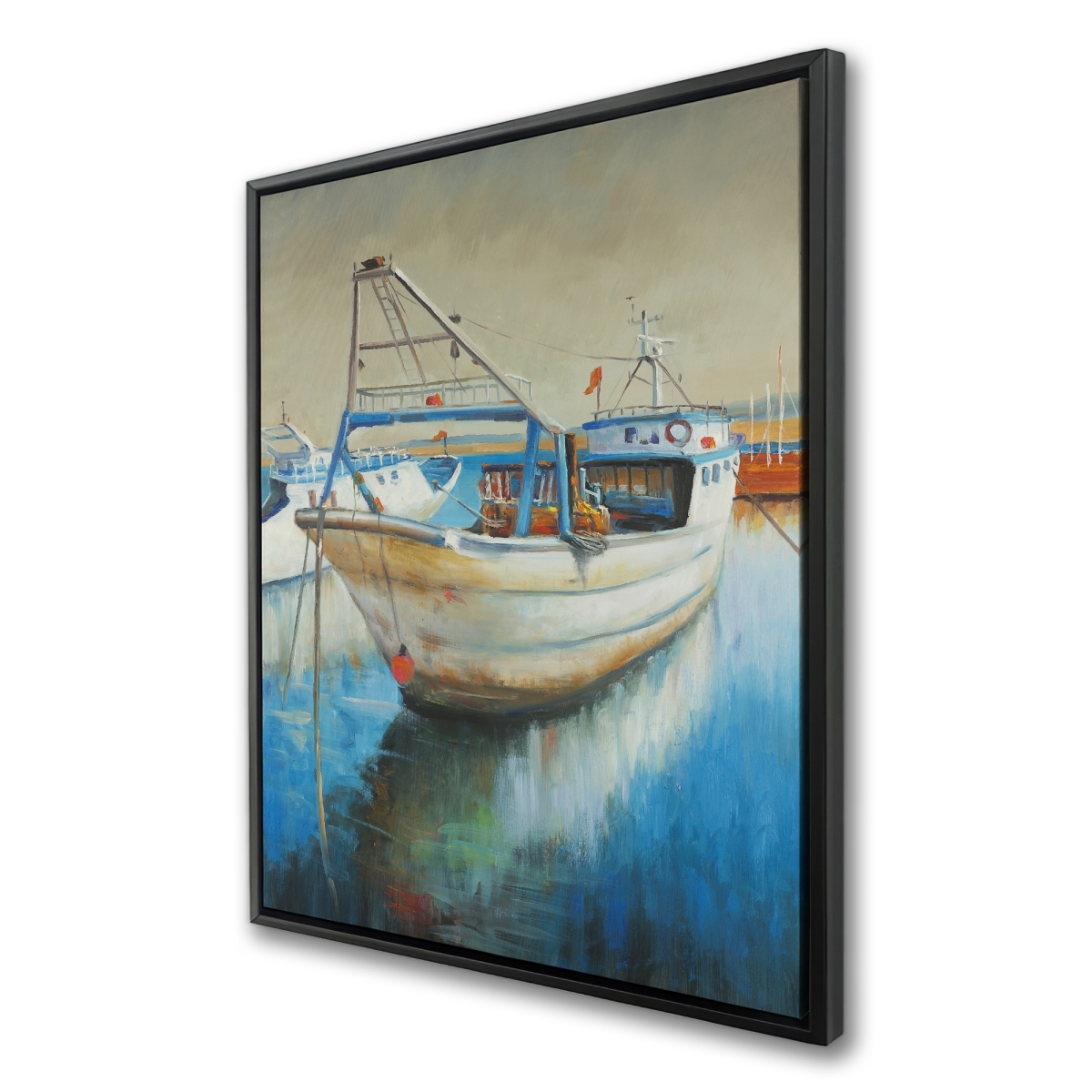 C1FC3648US06PW 36 x 48 in. Fishing Boat Beige Marine Canvas - Home Decor Wall Art
