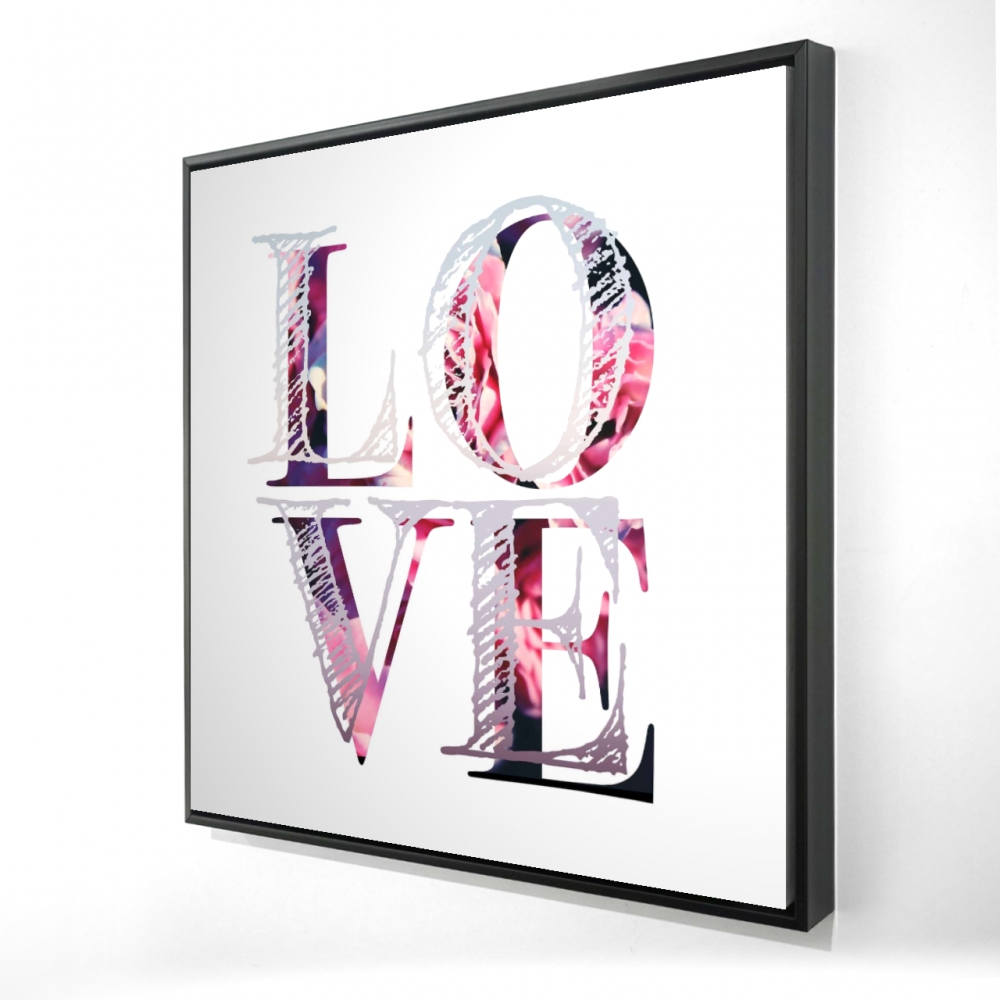 2081-3636-QU24-2 36 x 36 in. Love Bloom - Motivational Bedroom Canvas for Home Decor