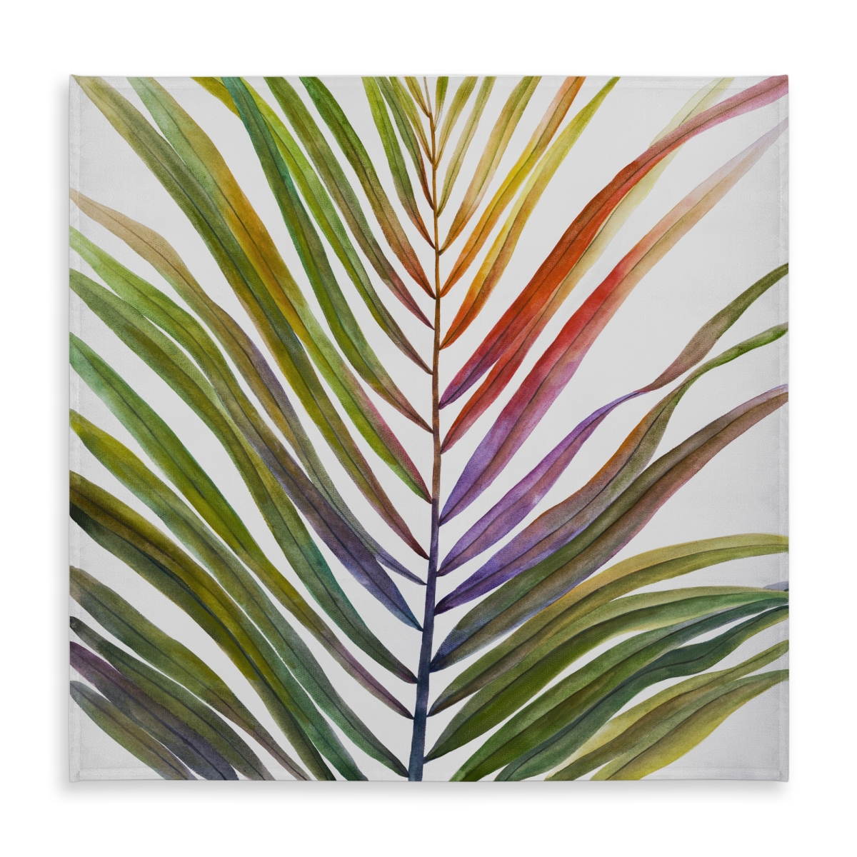 Picture of Begin Home Decor C1TC5858EUS8NE 58 x 58 in. Watercolor Tropical Palm Leave Tablecloth - Blue Floral Decor
