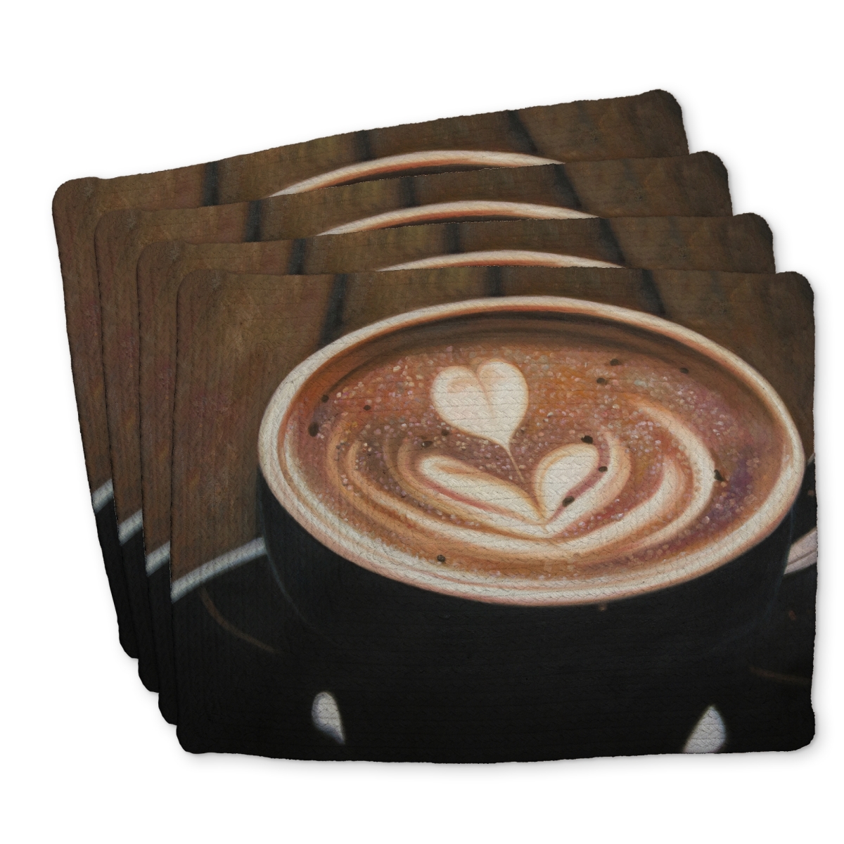 Picture of Begin Home Decor C4BP1418D1B1YH 14 x 18 in. Artistic Cappuccino Braided Polyester Placemat for Home Decor - Set of 4