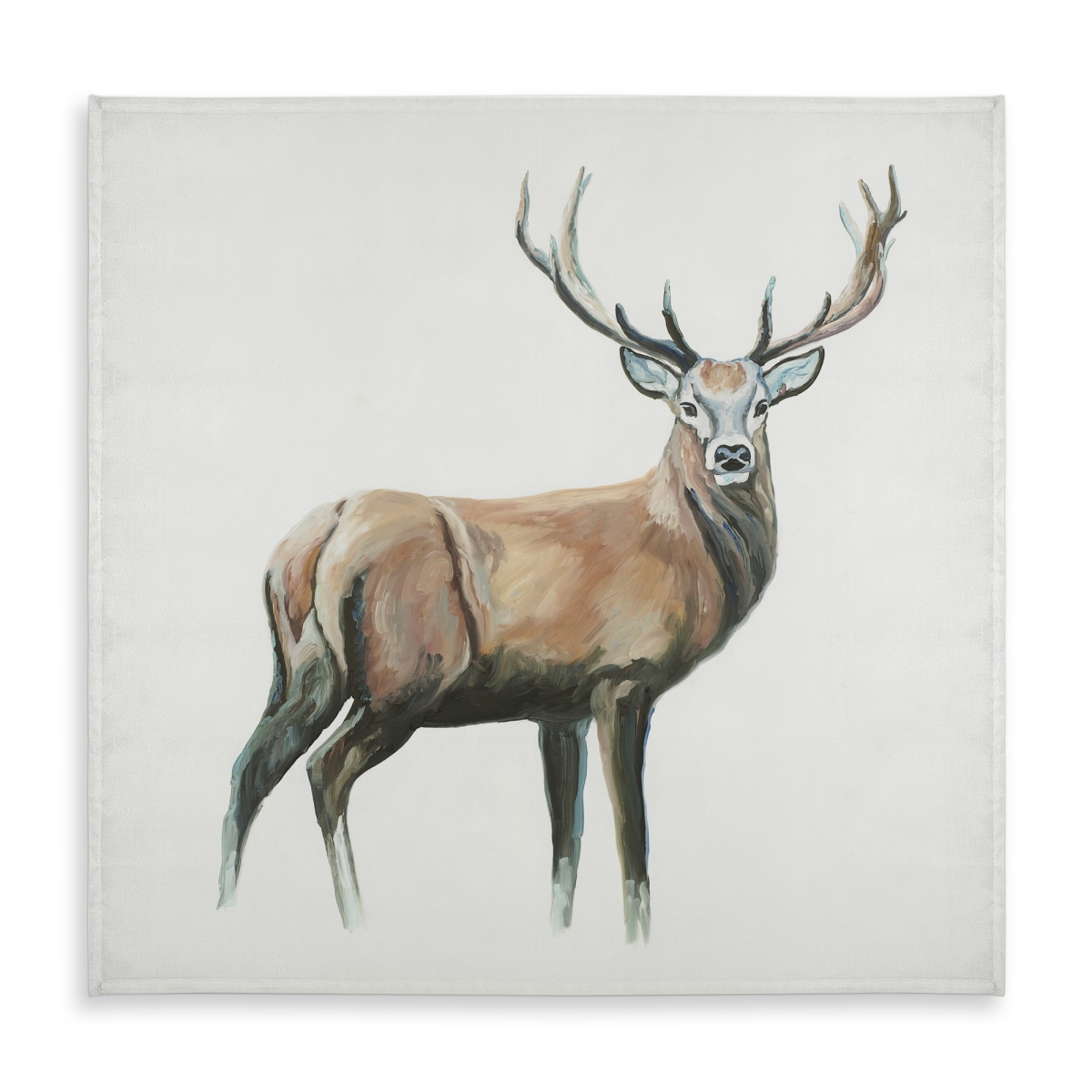 Picture of Begin Home Decor C1TC5858G61TTF 58 x 58 in. Deer White Animals Tablecloth - Indoor Outdoor Home Decor