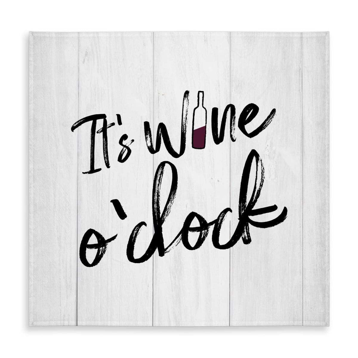 Picture of Begin Home Decor C1TC5858FO1HIG 58 x 58 in. Shapes Black & White Tablecloth - Its Wine O Clock Decor