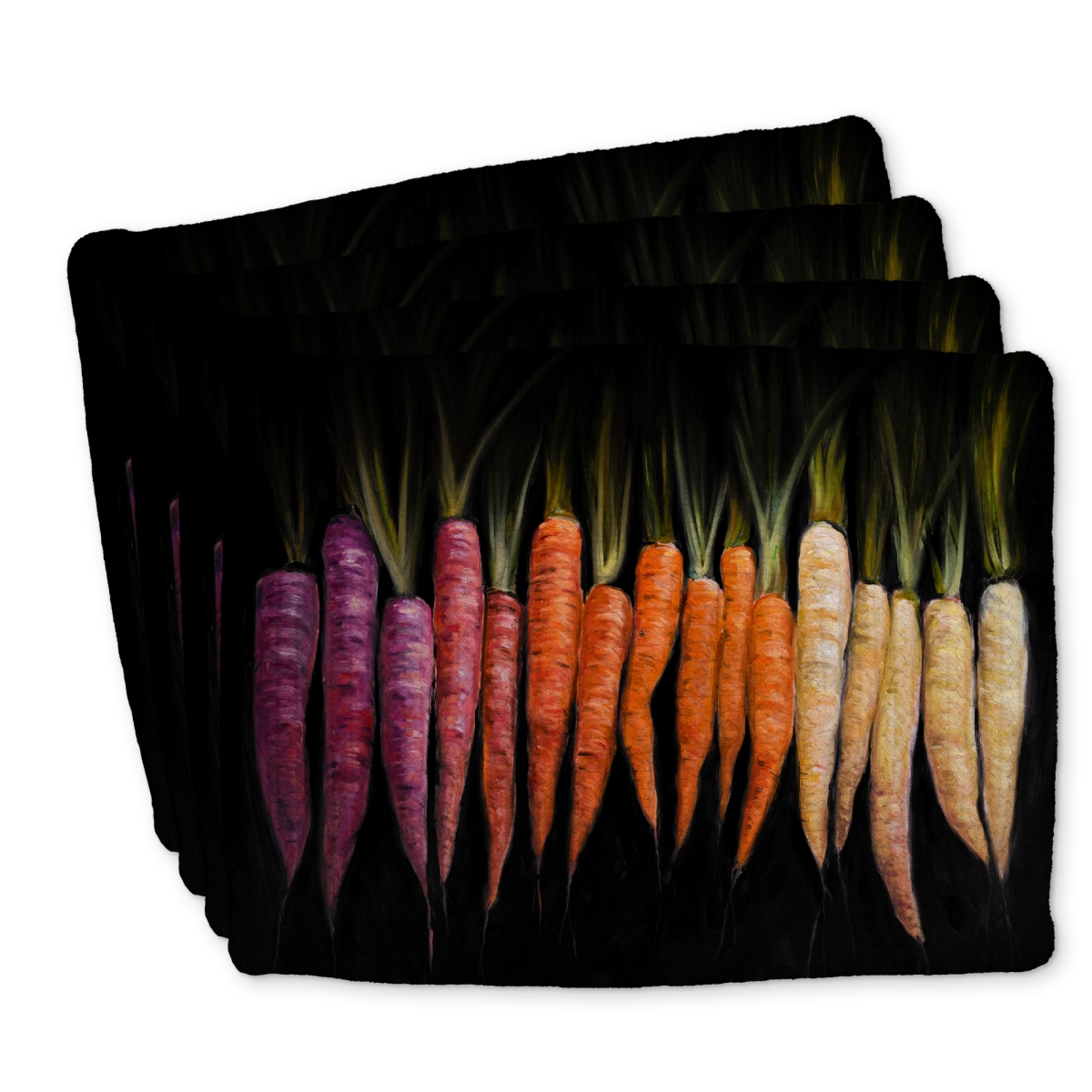 Picture of Begin Home Decor C4BP1418UL79S2 14 x 18 in. Colorful Carrots Braided Polyester Placemat for Home Decor - Set of 4