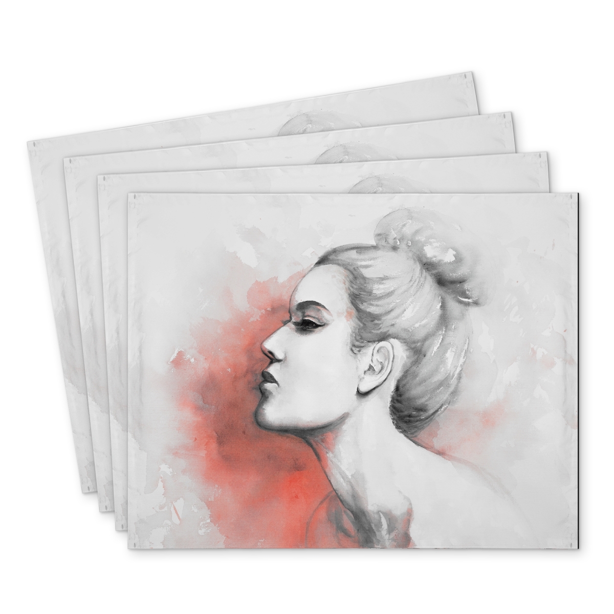 Picture of Begin Home Decor C4PP1418ES8BDE 14 x 18 in. Deliberation Polyester Placemat - Stylish Home Decor Accent - Set of 4