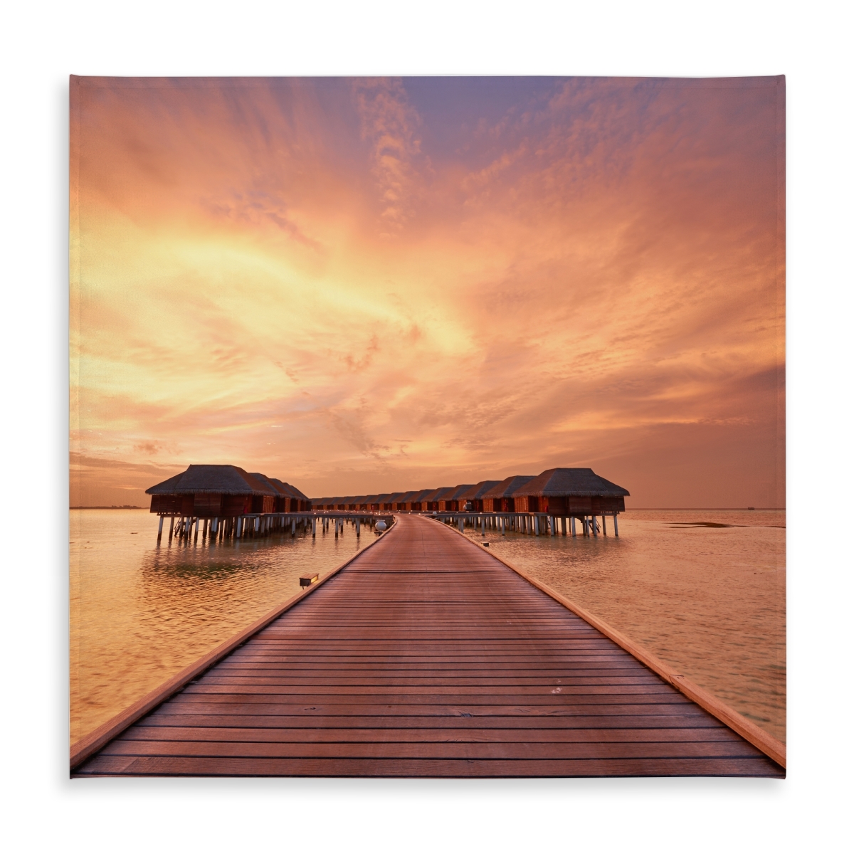 Picture of Begin Home Decor C1TC5858JUL4O3 58 x 58 in. Exotic Sea Villas Tablecloth - Indoor & Outdoor Home Decor