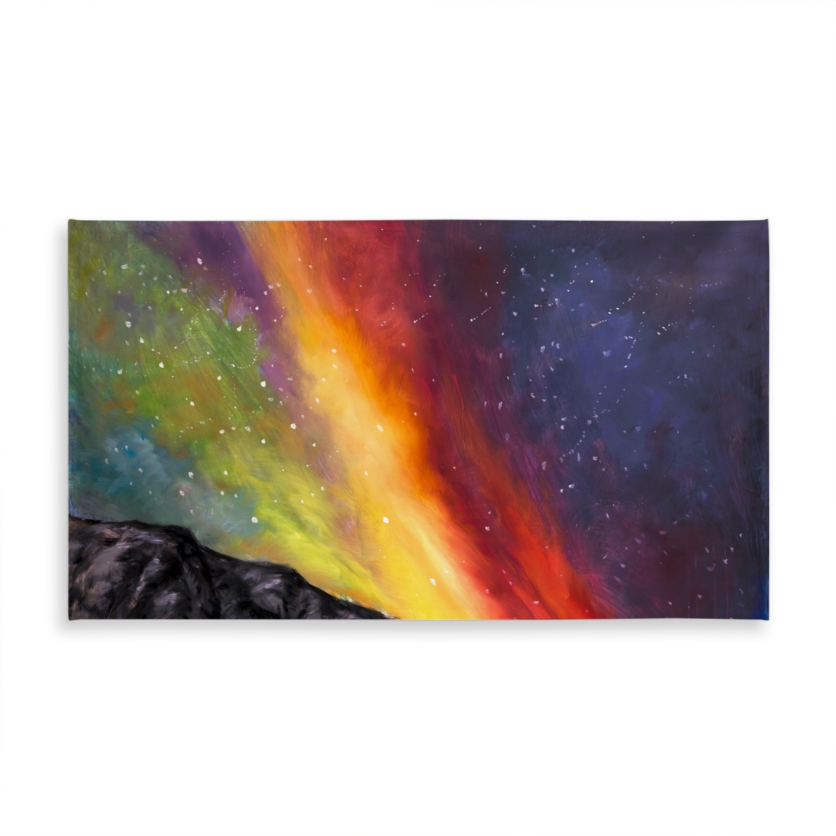 Picture of Begin Home Decor C1TCLRGEVDO3Y3 58 x 102 in. Aurora Borealis in the Mountain Tablecloth - Indoor Outdoor Decor