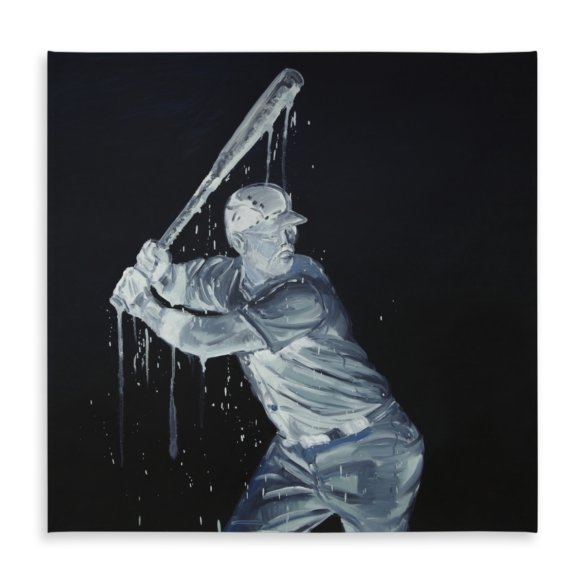 Picture of Begin Home Decor C1TC585835HANO 58 x 58 in. Baseball Player Tablecloth - Man Cave Sports Decor Indoor & Outdoor