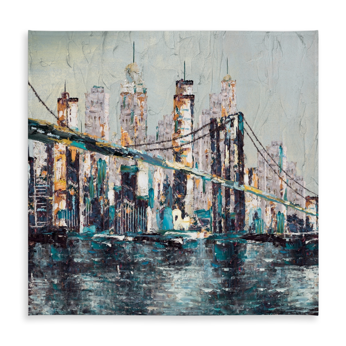 Picture of Begin Home Decor C1TC5858E7FWEL 58 x 58 in. Abstract & Texturized Bridge Tablecloth - Black Livingroom Decor