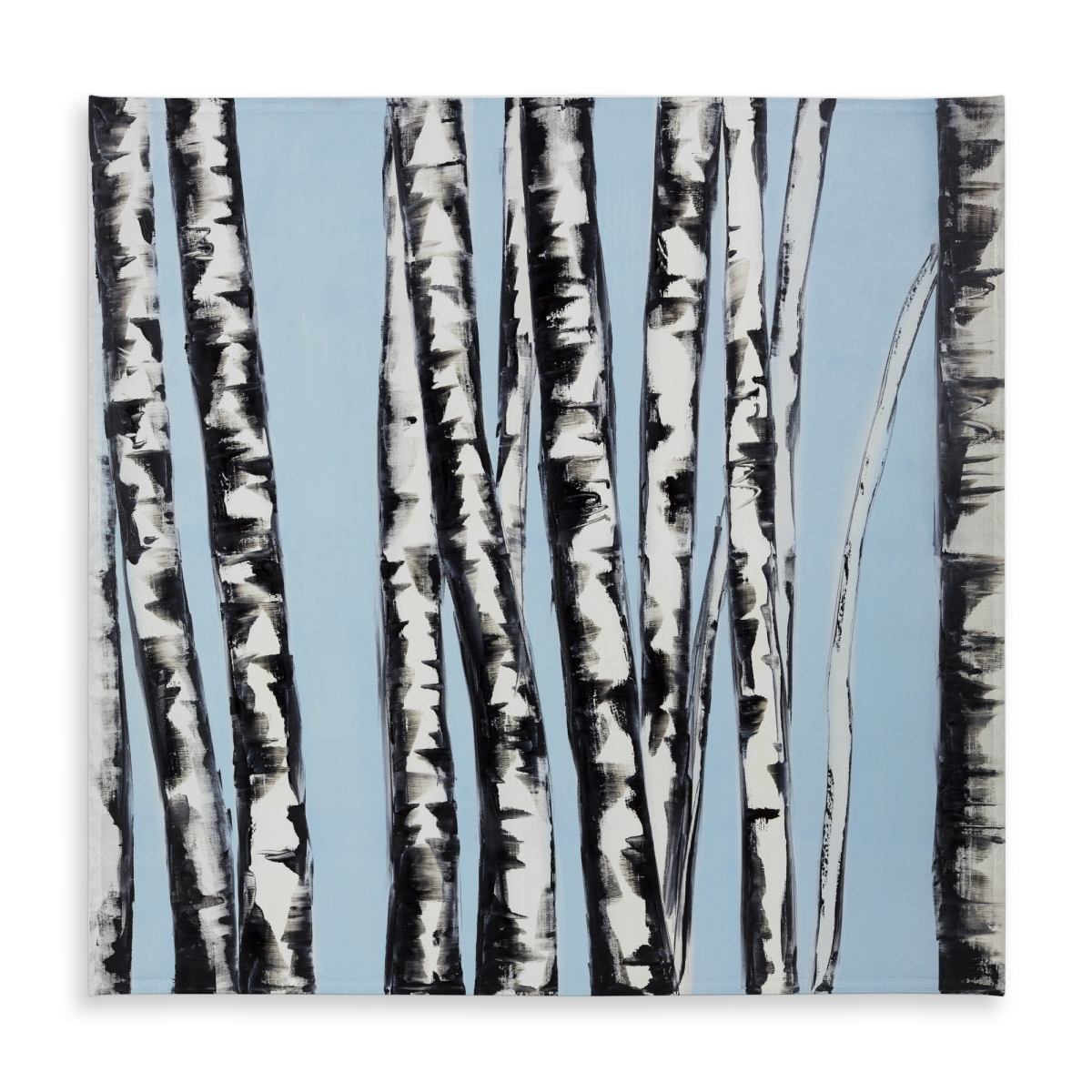 Picture of Begin Home Decor C1TC5858QWDEQO 58 x 58 in. Pastel Birches - Modern Indoor & Outdoor Tablecloth for Home Decor