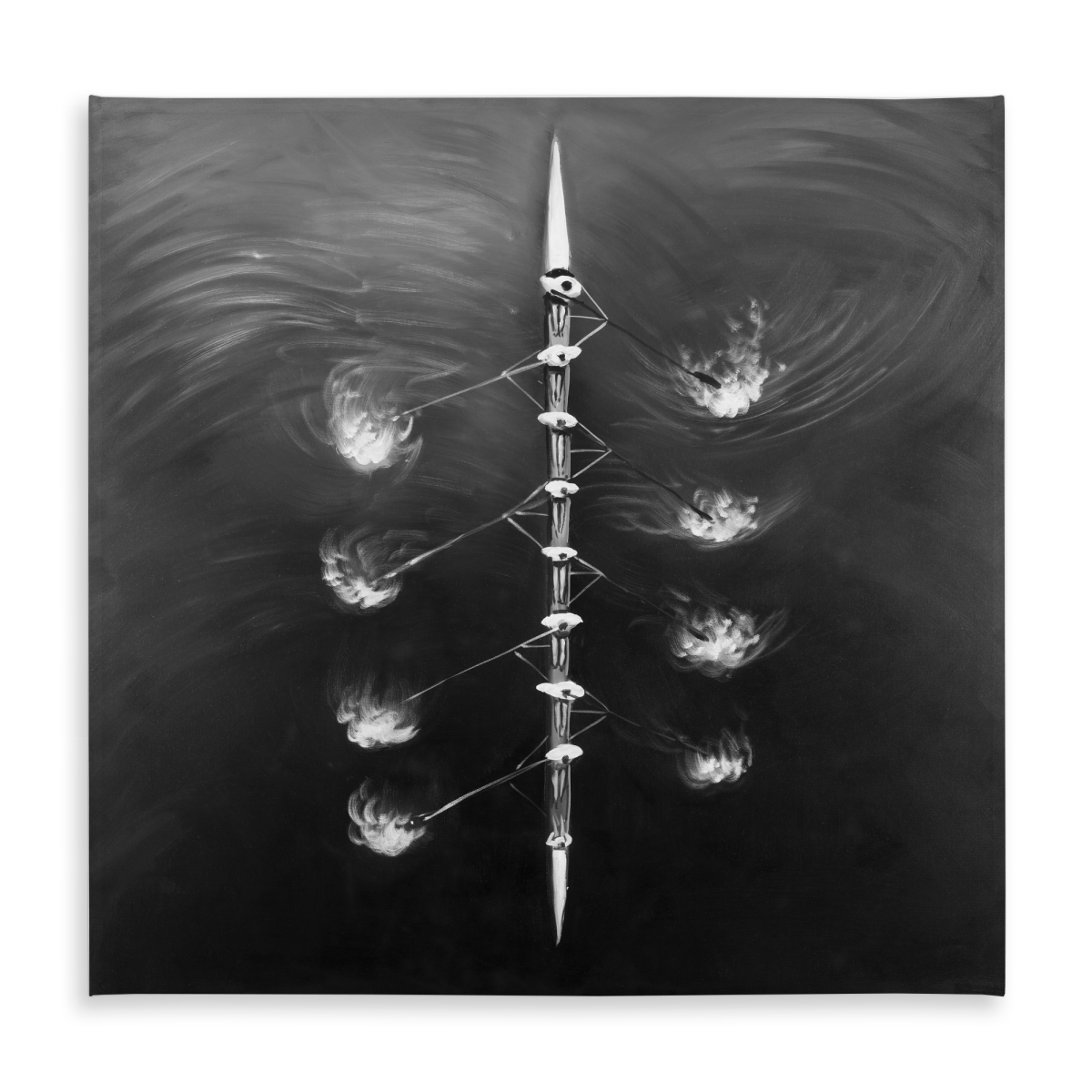 Picture of Begin Home Decor C1TC5858A8SIX3 58 x 58 in. Rowing Boat Race Tablecloth - Indoor & Outdoor White Decor