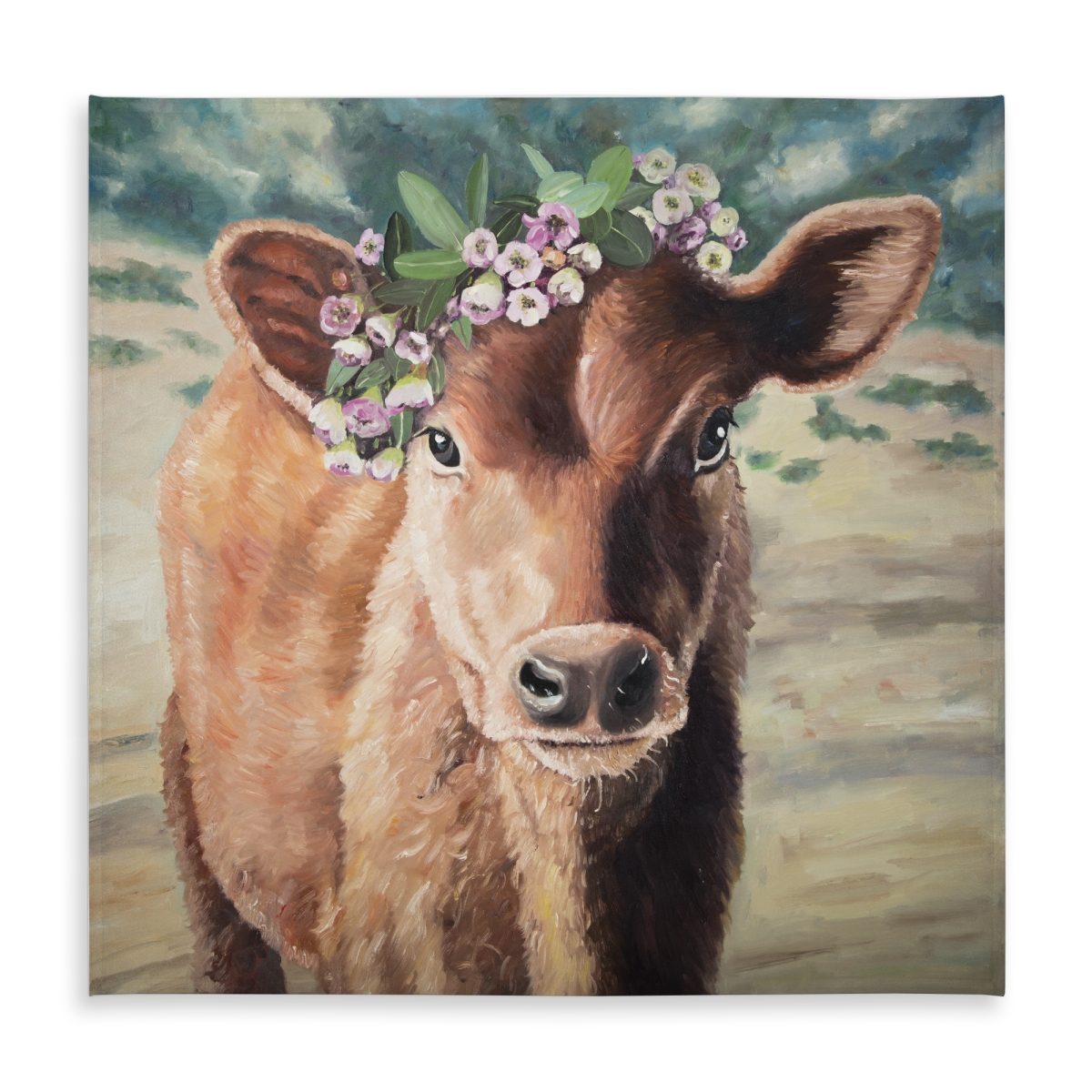 Picture of Begin Home Decor C1TC5858W3ZD2H 58 x 58 in. Rustic Jersey Cow Tablecloth - Indoor & Outdoor Farm Decor