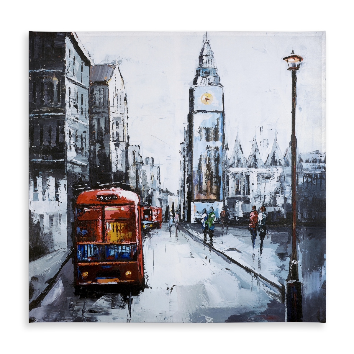 Picture of Begin Home Decor C1TC5858ULVR19 58 x 58 in. Abstract London & Red Bus Tablecloth - Indoor & Outdoor Home Decor
