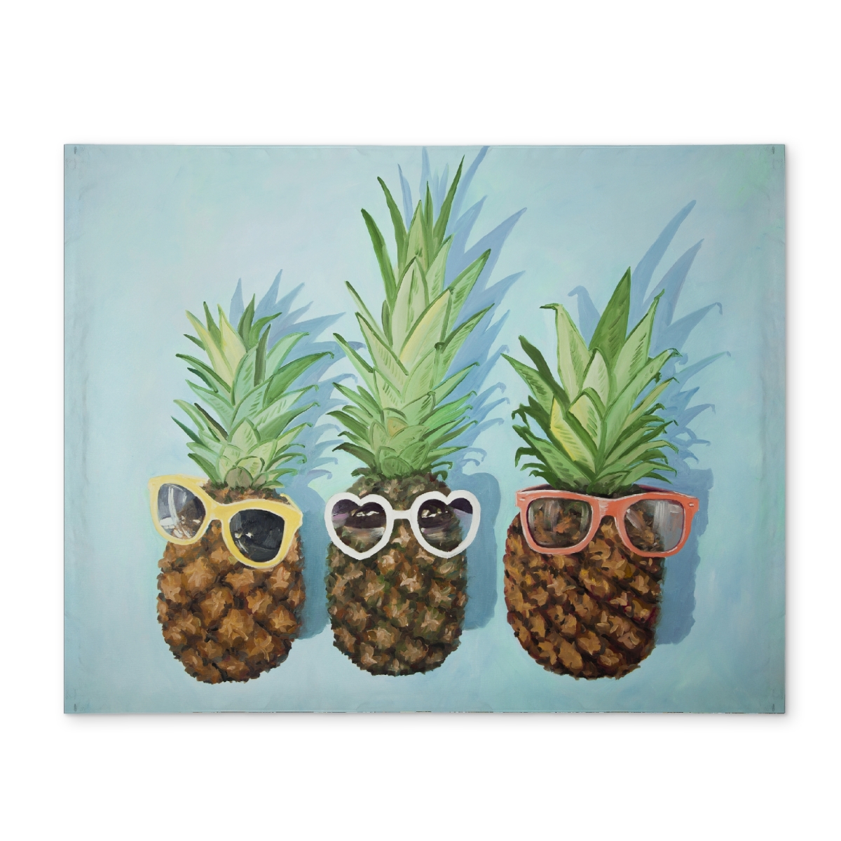 Picture of Begin Home Decor CPPM1418FEJTW3 14 x 18 in. Summer Pineapples Brown Polyester Placemat - Home Decor