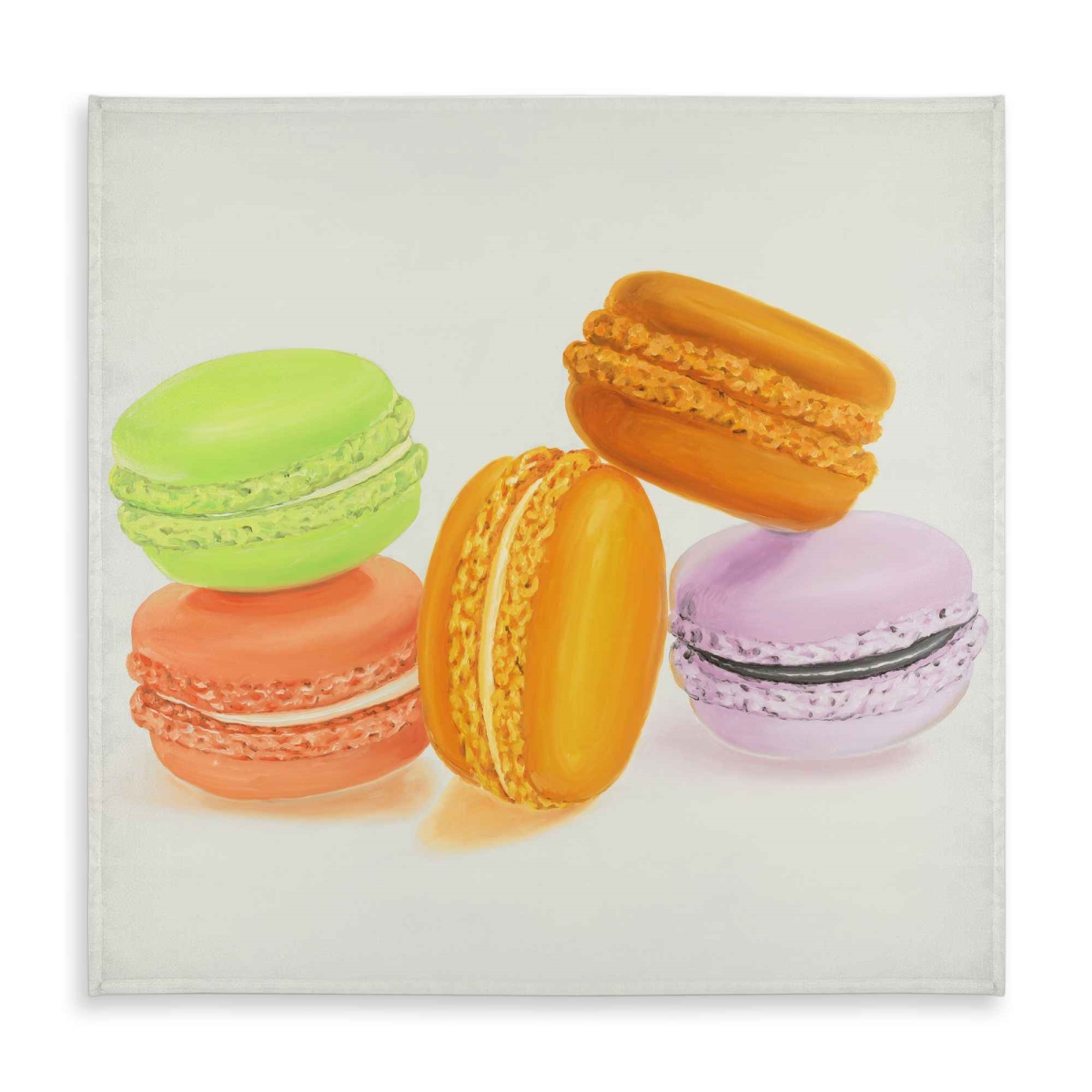 Picture of Begin Home Decor C1TC5858WY90VO 58 x 58 in. Small Bites of Macaroons Tablecloth - Indoor & Outdoor Decor