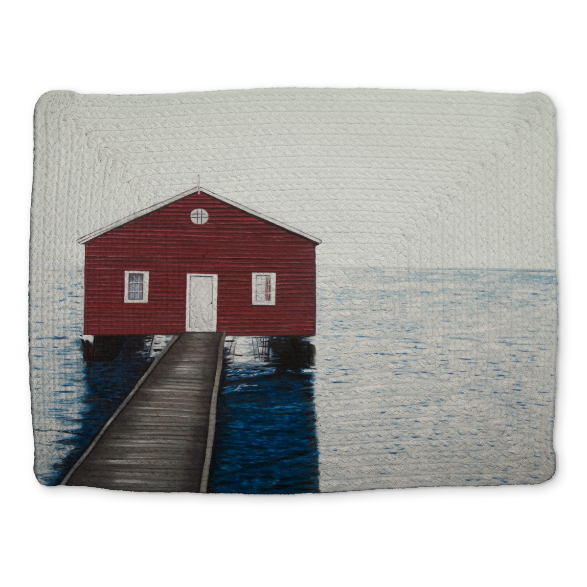 Picture of Begin Home Decor CBPM1418X4HWX2 14 x 18 in. Boathouse Marine Bathroom Braided Polyester Placemat Decor