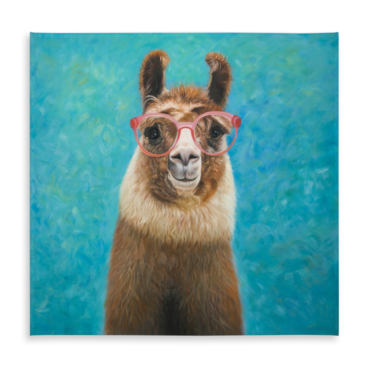 Picture of Begin Home Decor C1TC5858ICININ 58 x 58 in. Retro Brown Farm Animals Tablecloth - Lovable Llama Decor
