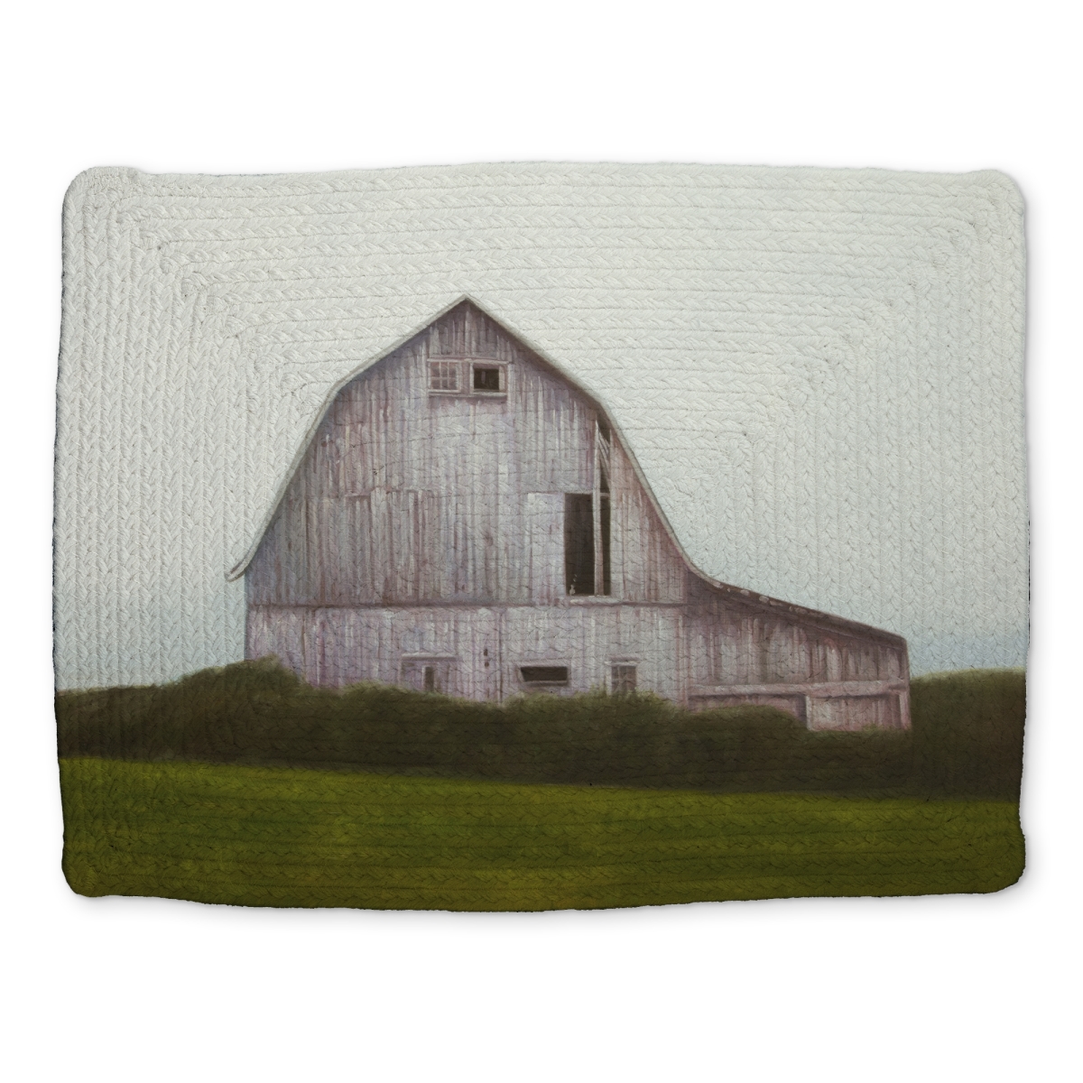 Picture of Begin Home Decor CBPM1418Y9GCIV 14 x 18 in. Rustic Barn Red Braided Placemat - Living Room Decor