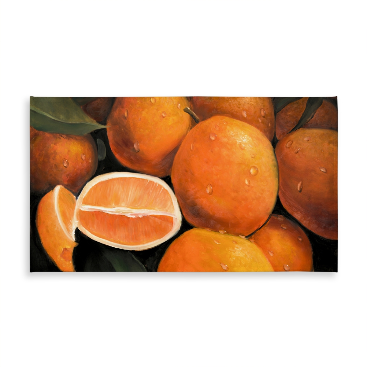 Picture of Begin Home Decor C1TCLRGEYGPKEV 58 x 102 in. Fresh Oranges Tablecloth - Kitchen & Outdoor Decor Essential