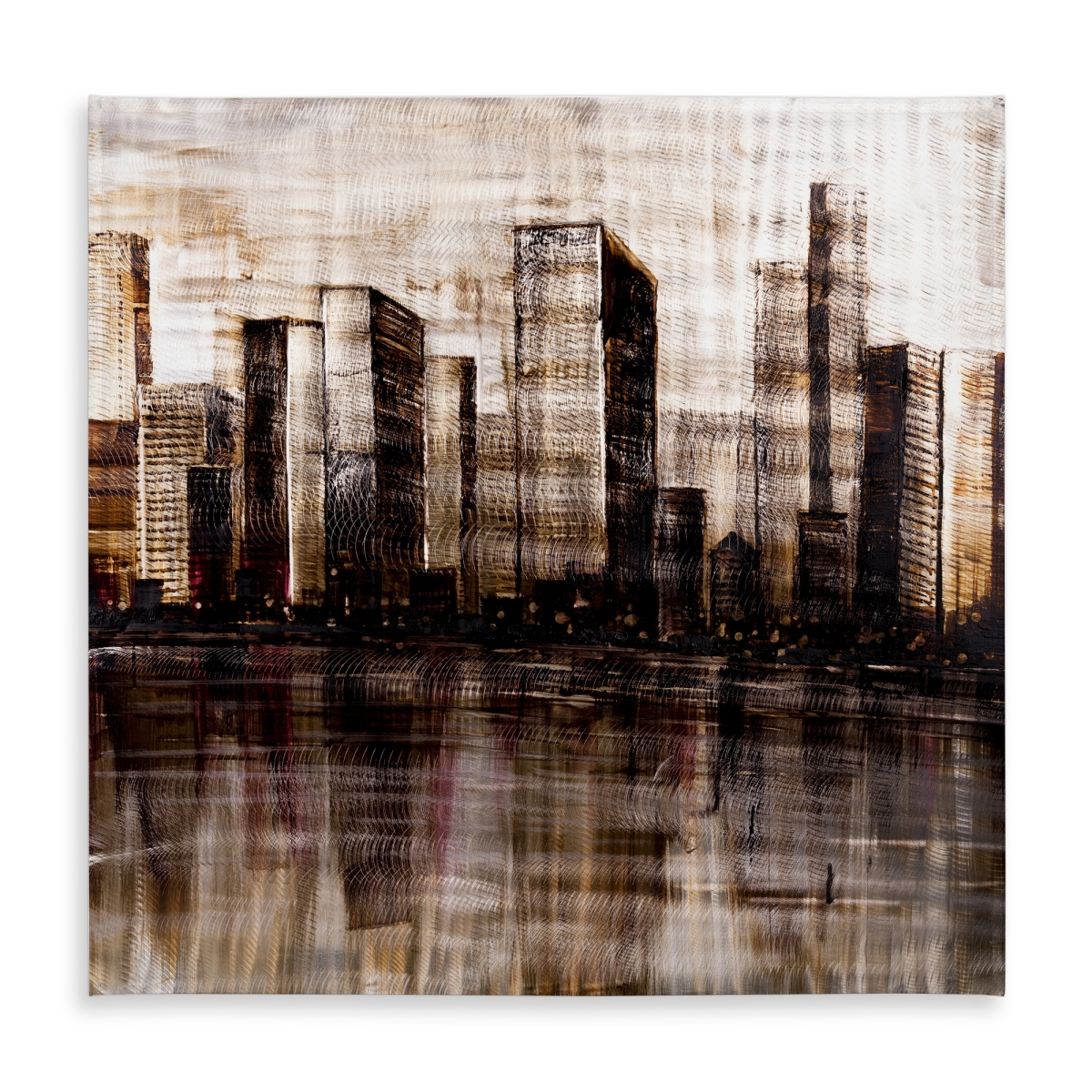 Picture of Begin Home Decor C1TC585897RM81 58 x 58 in. Sketch of the City Tablecloth - Indoor & Outdoor Home Decor