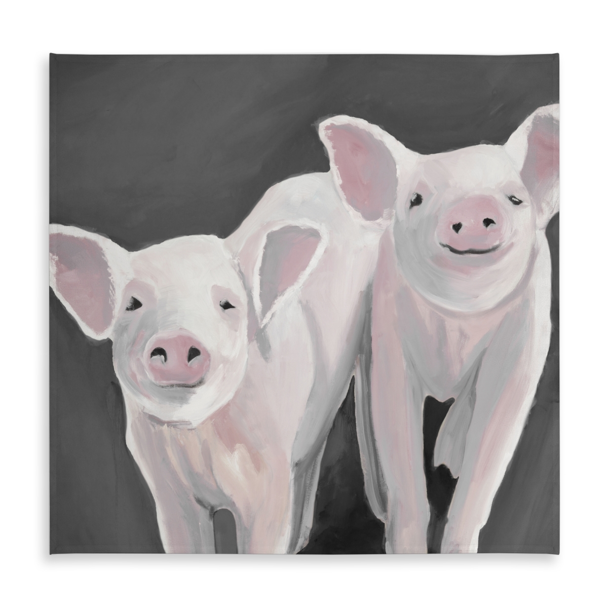Picture of Begin Home Decor C1TC5858ID2JNJ 58 x 58 in. Rustic Two Little Piglets Tablecloth - Indoor & Outdoor Decor
