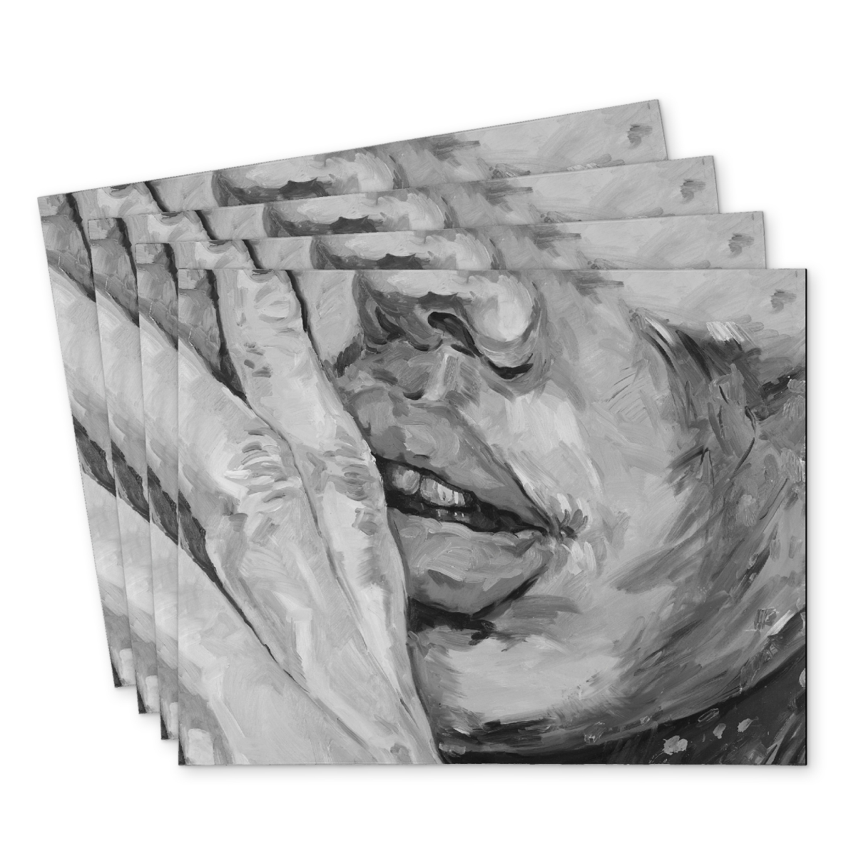 Picture of Begin Home Decor C4PP14188LTAF4 14 x 18 in. Luscious Lips Polyester Placemat for Stylish Home Decor - Set of 4