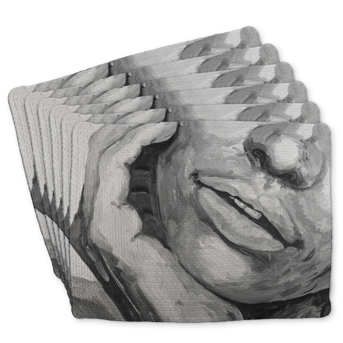 Picture of Begin Home Decor C6BP14185QQFXV 14 x 18 in. Irresistible Lips - Braided Polyester Placemat for Home Decor - Set of 6