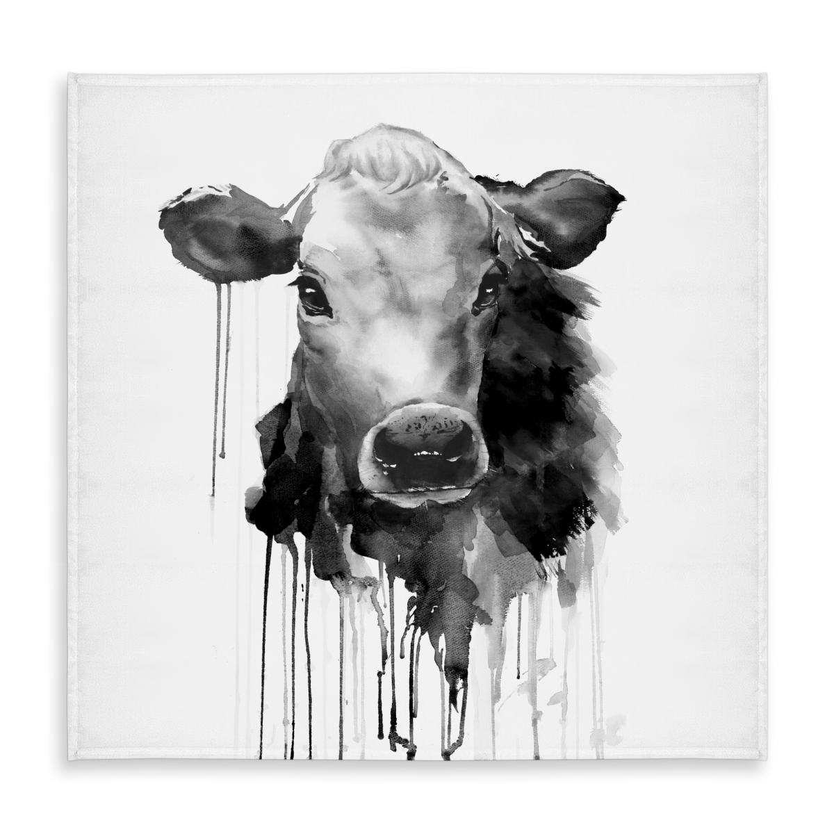 Picture of Begin Home Decor C1TC5858B5D37D 58 x 58 in. Jersey Cow Monochrome Kitchen Tablecloth - Indoor & Outdoor Decor