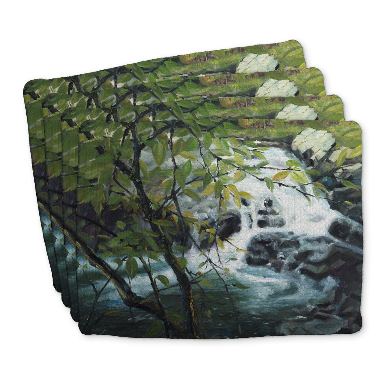 Picture of Begin Home Decor C4BP1418P8G73Y 14 x 18 in. Peaceful Fall Braided Polyester Placemat for Home Decor - Set of 4