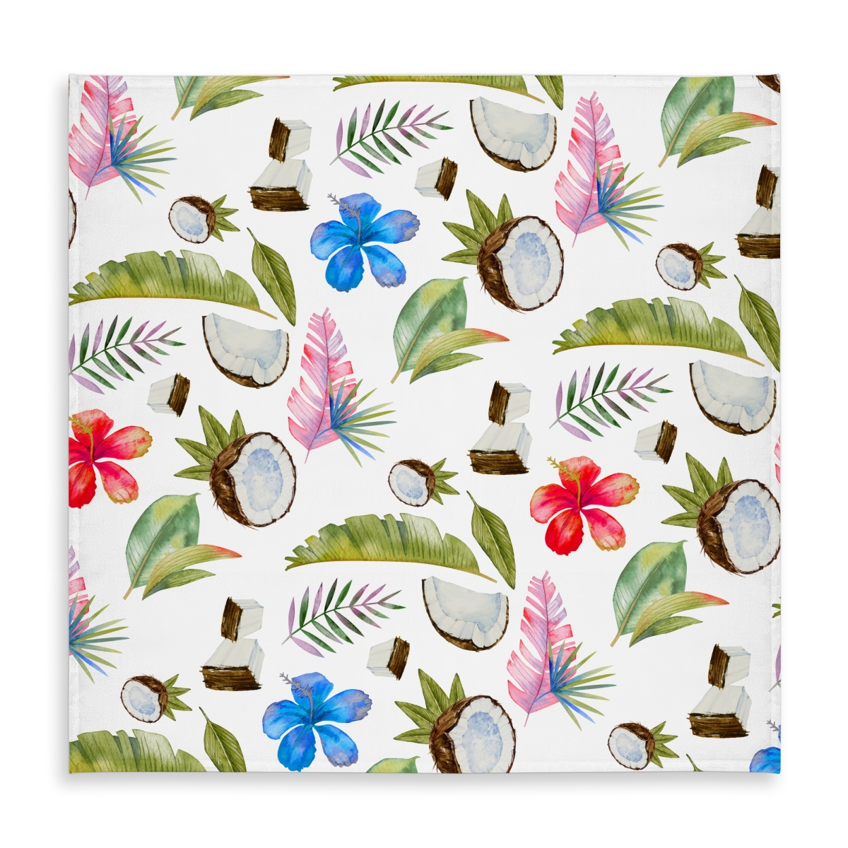 Picture of Begin Home Decor C1TC5858UB5LT3 58 x 58 in. Tropical Pattern Tablecloth - Green Leaves Indoor & Outdoor Decor
