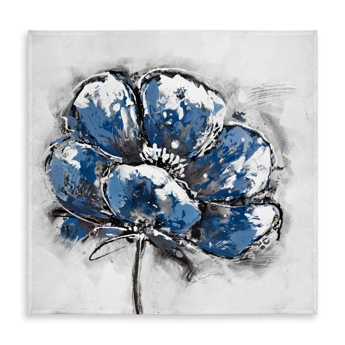 Picture of Begin Home Decor C1TC585835RNIC 58 x 58 in. Classic Blue Small Flower Tablecloth - Indoor & Outdoor Decor