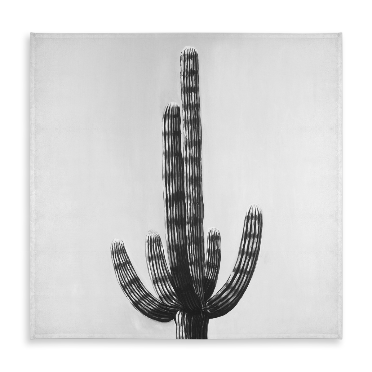 Picture of Begin Home Decor C1TC5858U5PGT5 58 x 58 in. Cactus Botanical White Tablecloth - Indoor Outdoor Home Decor
