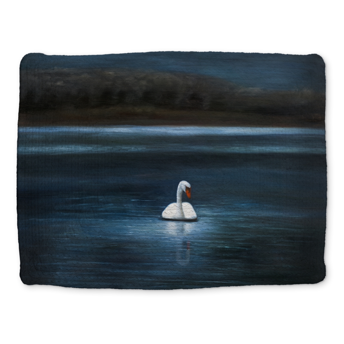Picture of Begin Home Decor CBPM14181XXC73 14 x 18 in. Beautiful Swan Blue Braided Polyester Placemat - Animal Decor