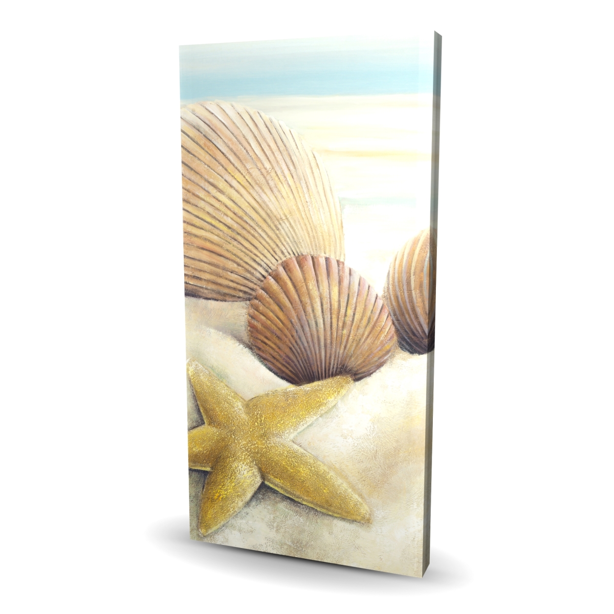 C1RC2448UC8EZA 24 x 48 in. Starfish & Seashells Canvas - Beach Living Room Decor