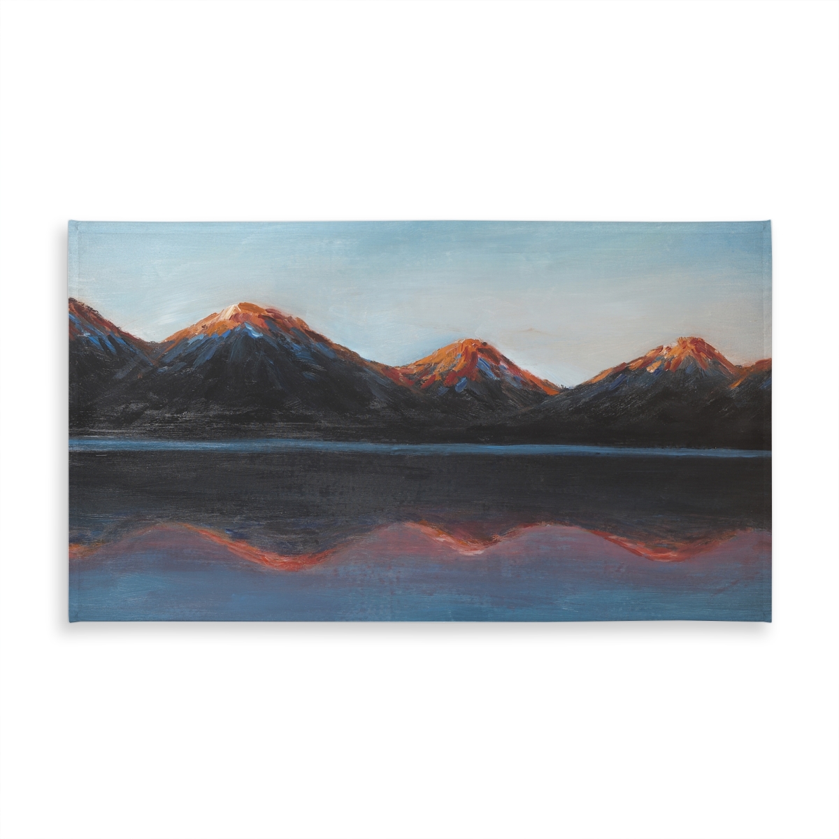 Picture of Begin Home Decor C1TCLRGEUFWA1B 58 x 102 in. Bedroom Landscapes Blue Tablecloth - Mountains & Calm Lake