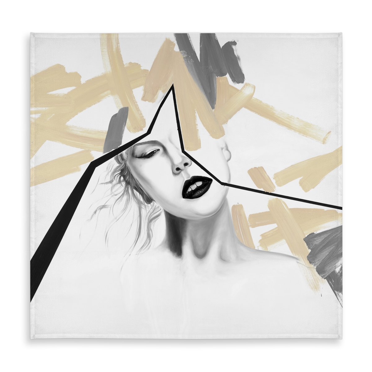 Picture of Begin Home Decor C1TC585894XX1C 58 x 58 in. Divided Woman Pop Art Tablecloth - Beauty Home Decor